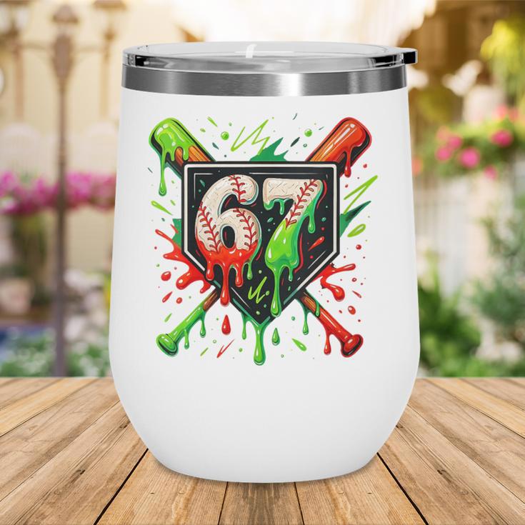 Xmas Baseball Six Seven 67 Meme Ice Cream Drip Men Women Wine Tumbler Xmas Baseball Six Seven 67 Meme Ice Cream Drip Men Women Wine Tumbler
