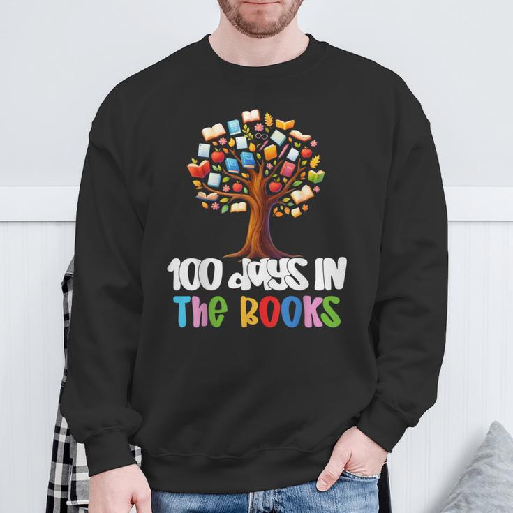 100 Days In The Books Tree Of Knowledge 100th Day Of School Sweatshirt Gifts for Old Men