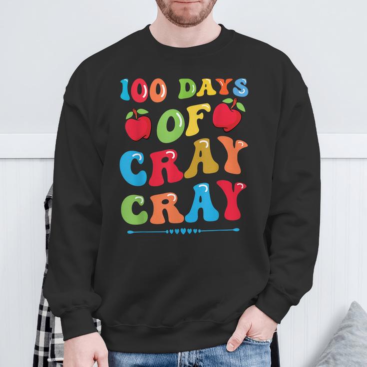 100 Days Of Cray Cray Apples And Books Sweatshirt Gifts for Old Men