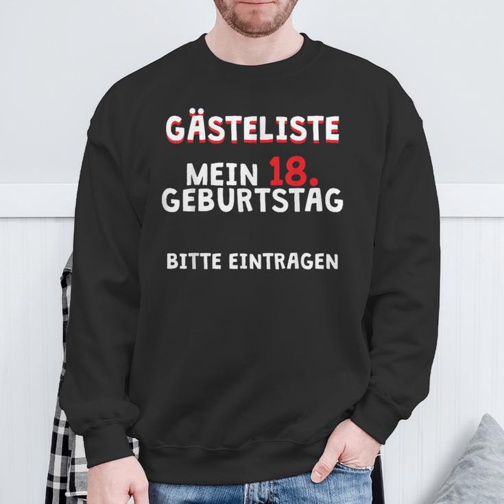 18th Birthday Guest List Guest Book Years T-Shirt Sweatshirt Gifts for Old Men