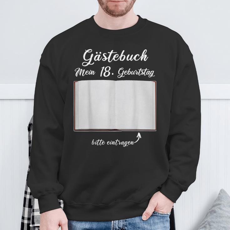 18th Birthday Guestbook Record Hie Party Sweatshirt Gifts for Old Men