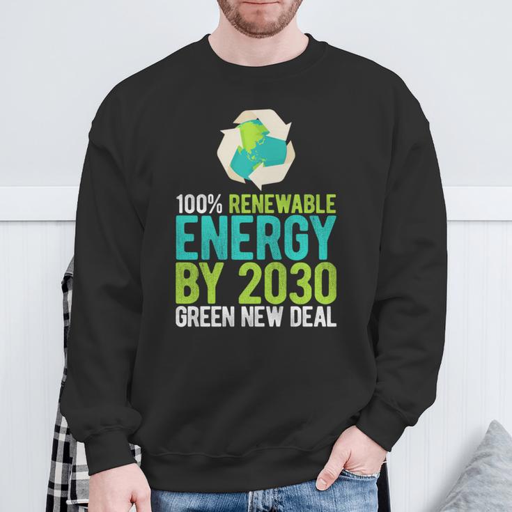 2030年までにグリーンニューディールの再生可能エネルギー 長袖tシャツ スウェットシャツ 高齢者への贈り物