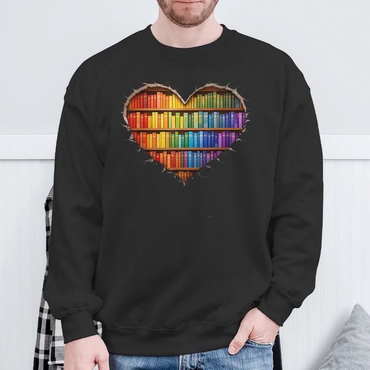 3D Bookshelf Sweatshirt Gifts for Old Men