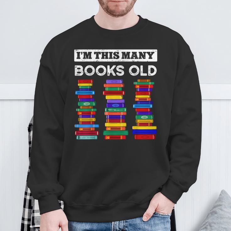 50th Birthday I'm This Many Books Old 50 Years Old Bookworm Sweatshirt Gifts for Old Men 50th Birthday I'm This Many Books Old 50 Years Old Bookworm Sweatshirt Gifts for Old Men