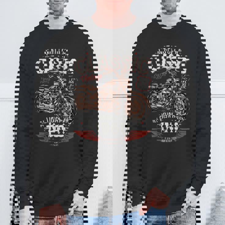 66 歳の誕生日男性オートバイ バイクに乗る人 1960 スウェットシャツ 高齢者への贈り物