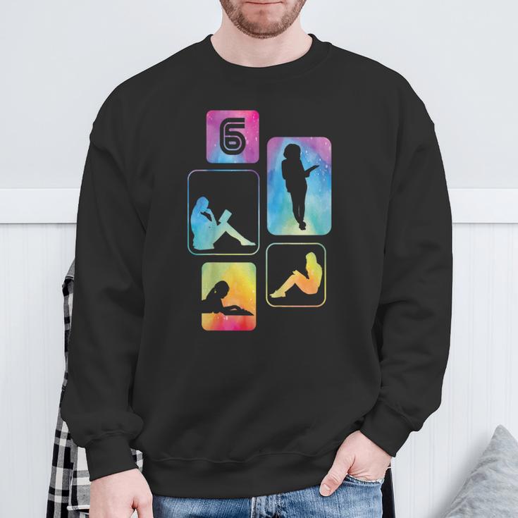 6th Birthday Book Reading Bookworm Book Lover Girls Sweatshirt Gifts for Old Men