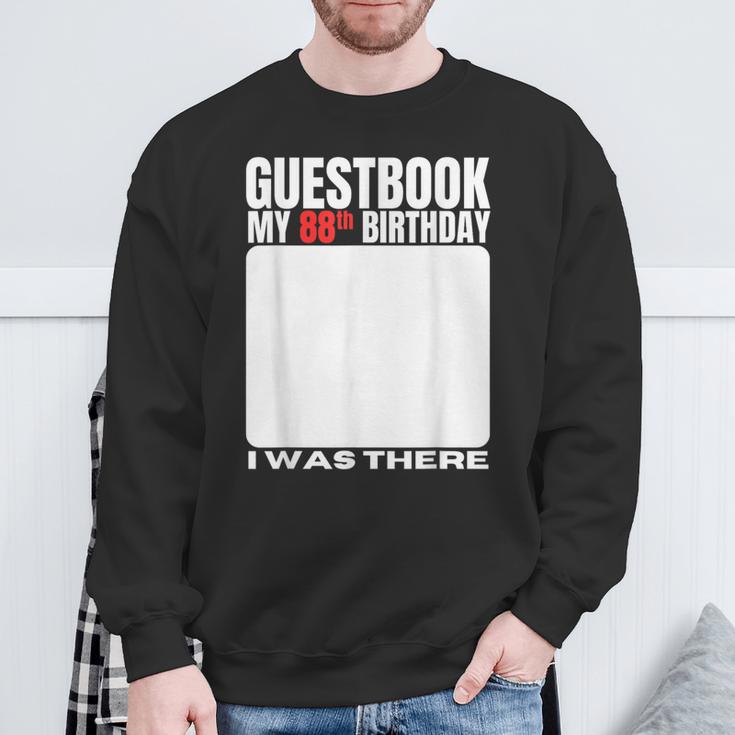 My 88th Birthday Guestbook 88 Years Birthday Party Sign My Sweatshirt Gifts for Old Men