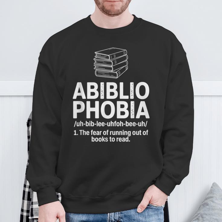 Abibliophobia Reading Fear Of No Books Definition Sweatshirt Gifts for Old Men Abibliophobia Reading Fear Of No Books Definition Sweatshirt Gifts for Old Men