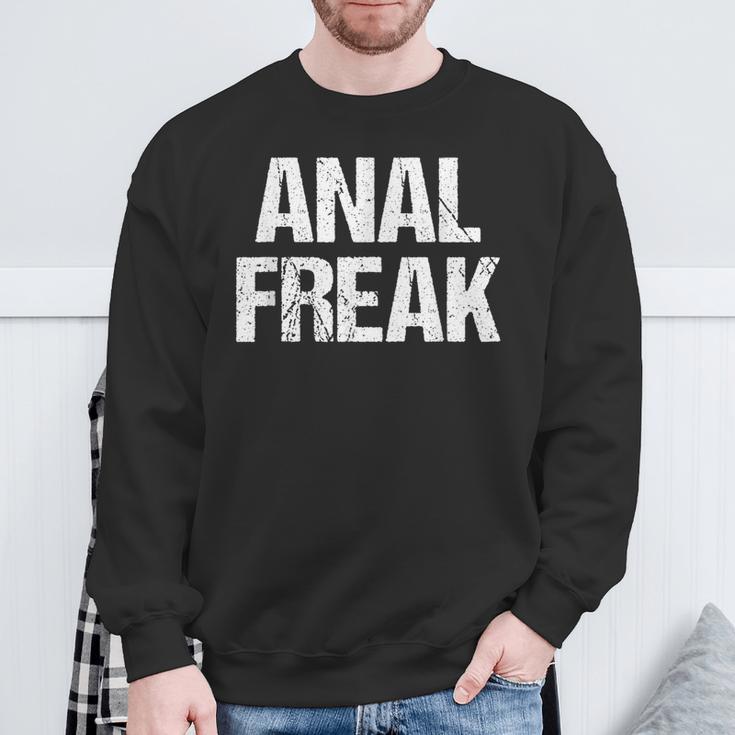 Anal Freak 面白い言葉 皮肉 かわいい クール アナルノベルティ スウェットシャツ 高齢者への贈り物