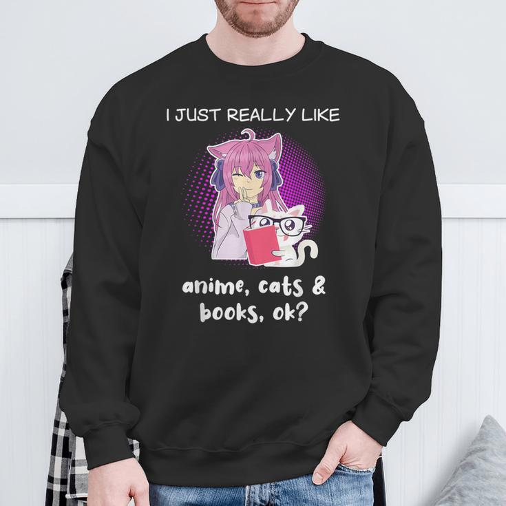 Anime Shirt Cat Lover Book Lover Reading Anime Lover Sweatshirt Gifts for Old Men Anime Shirt Cat Lover Book Lover Reading Anime Lover Sweatshirt Gifts for Old Men