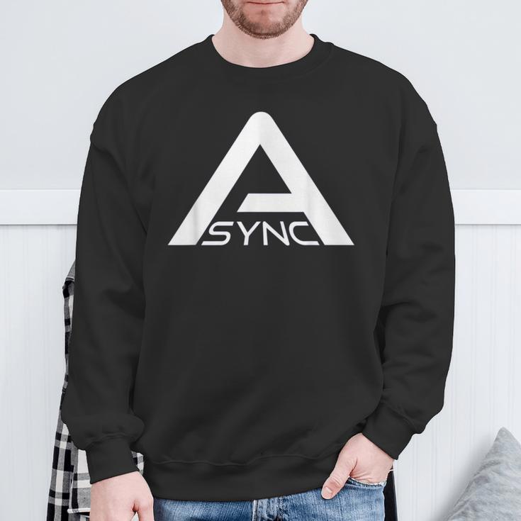 Async Backroom Pixels Research スウェットシャツ 高齢者への贈り物