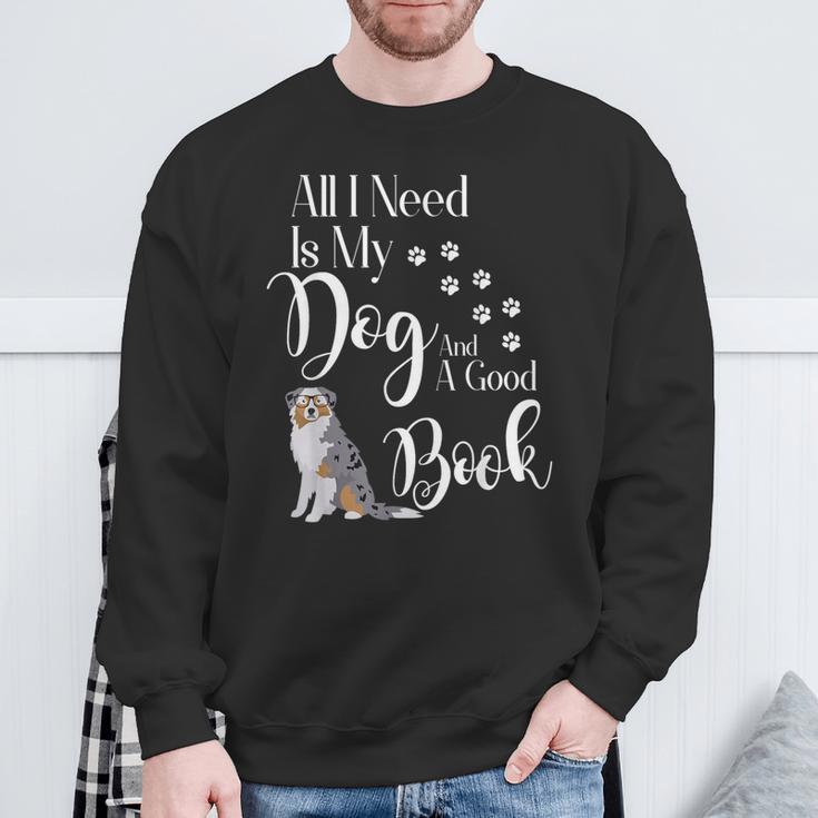 Australian Shepherd Dog Book Reading Love Mini Aussie Men Women Kids Sweatshirt Gifts for Old Men Australian Shepherd Dog Book Reading Love Mini Aussie Men Women Kids Sweatshirt Gifts for Old Men