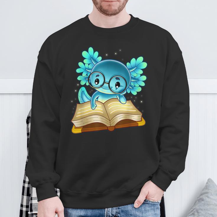 Axolotl Read Book Ambystoma Mexicanum Mexican Walking Fish Sweatshirt Gifts for Old Men Axolotl Read Book Ambystoma Mexicanum Mexican Walking Fish Sweatshirt Gifts for Old Men