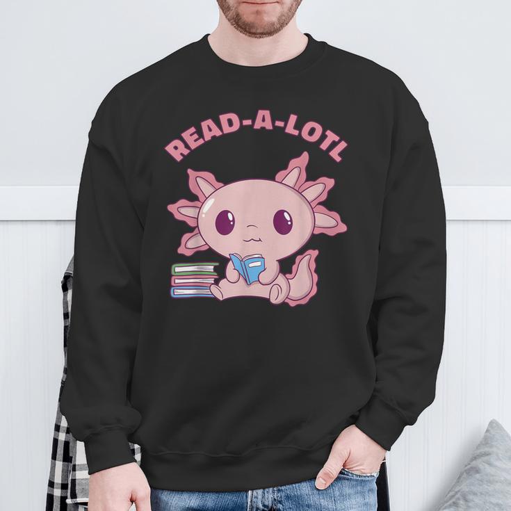 Axolotl Read A Lotl Book Lover Reading Books Cute Sweatshirt Gifts for Old Men Axolotl Read A Lotl Book Lover Reading Books Cute Sweatshirt Gifts for Old Men