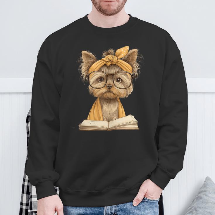 Baby Tiger Open Book Reading Graphic Portrait Round Glasses Sweatshirt Gifts for Old Men Baby Tiger Open Book Reading Graphic Portrait Round Glasses Sweatshirt Gifts for Old Men