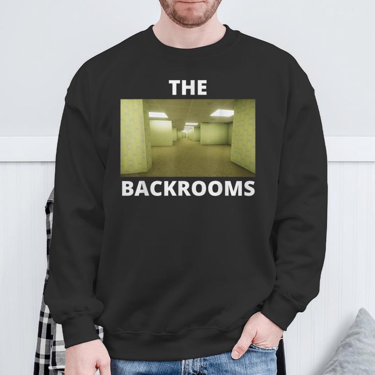 The Backrooms Creepypasta Memeへようこそ スウェットシャツ 高齢者への贈り物