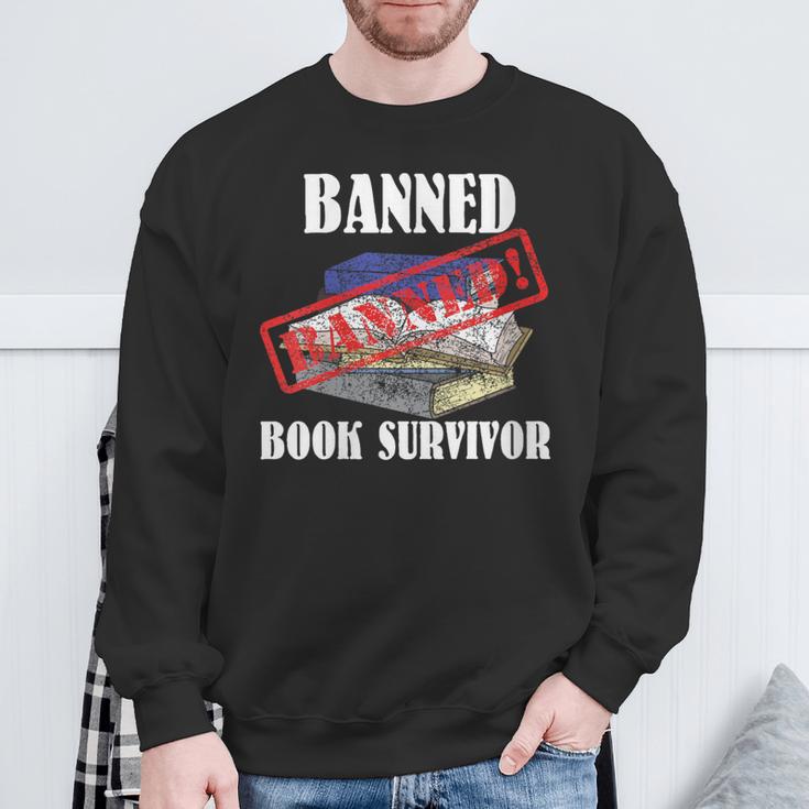 BANNED BOOKS Sweatshirt Gifts for Old Men