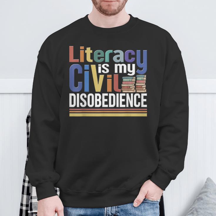 Banned Books Week Read Reading Book Lover Librarian Sweatshirt Gifts for Old Men
