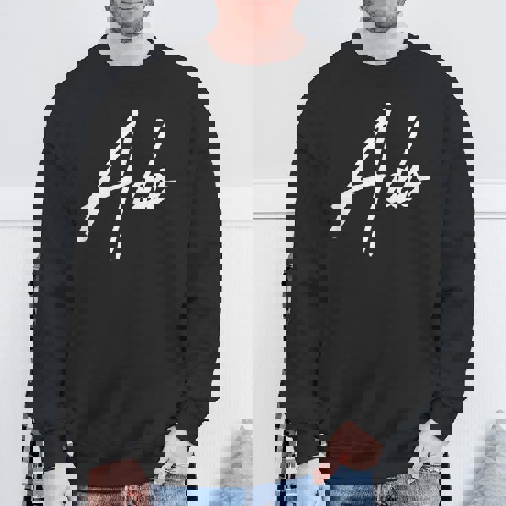 Beautiful Handwritten Font Ado Calligraphy スウェットシャツ 高齢者への贈り物