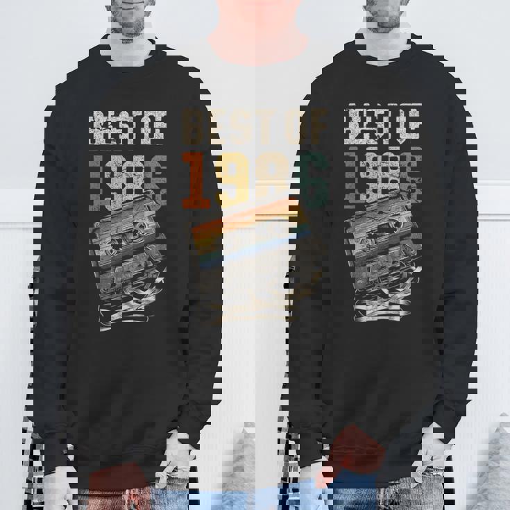 Best Of 1986 カセットテープ 40年 音楽 レトロ 誕生日 スウェットシャツ 高齢者への贈り物