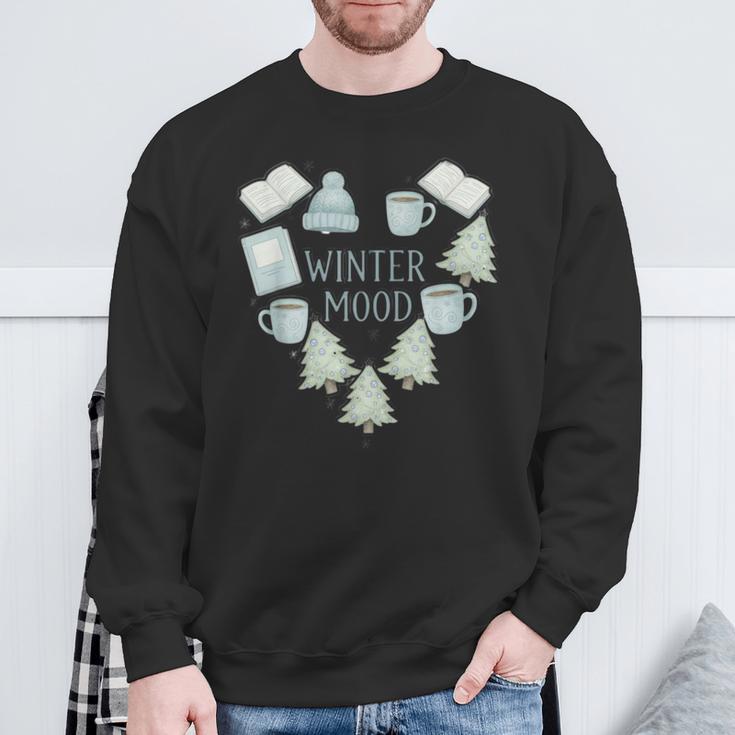 Big Winter Mood Book Lover's Sweatshirt Gifts for Old Men Big Winter Mood Book Lover's Sweatshirt Gifts for Old Men