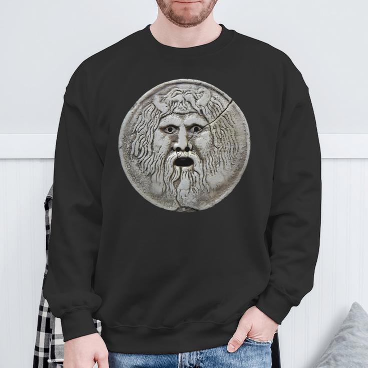 Bocca Dellaerita 真実の口 古代マスク 長袖tシャツ スウェットシャツ 高齢者への贈り物