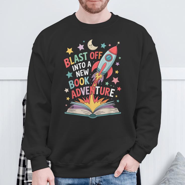 Book Adventure Reading Fun For Kids And Young Readers Sweatshirt Gifts for Old Men