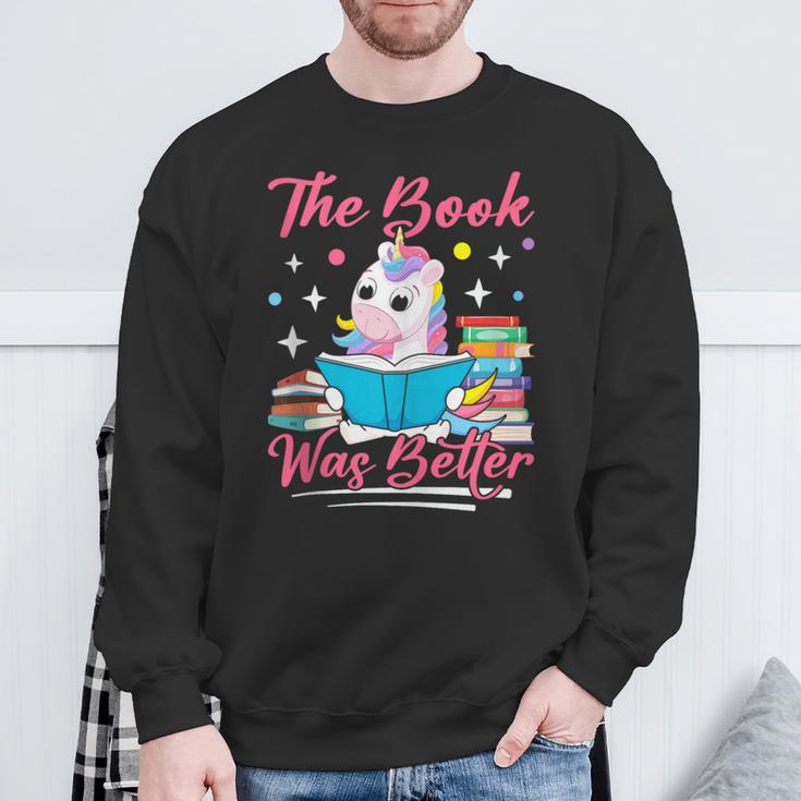 The Book Was Better Book Reader Girl Book Lover Sweatshirt Gifts for Old Men The Book Was Better Book Reader Girl Book Lover Sweatshirt Gifts for Old Men