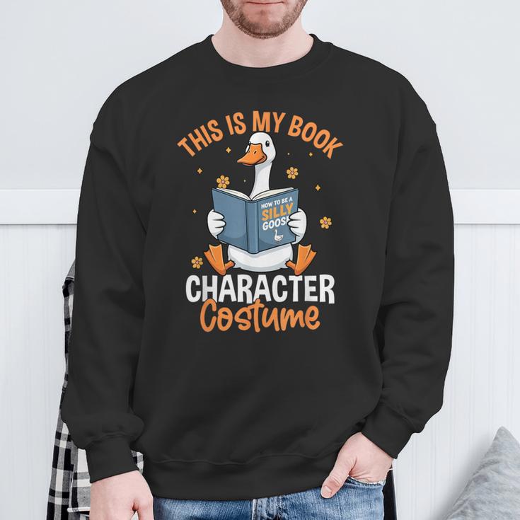 This Is My Book Character Costume Literacy Week Sweatshirt Gifts for Old Men