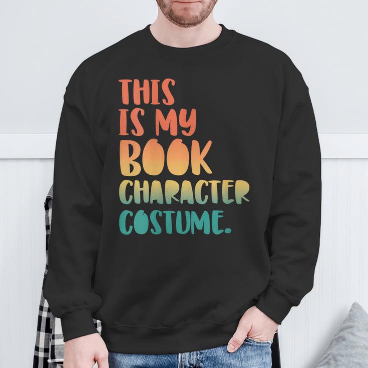 This Is My Book Character Costume Retro Halloween Sweatshirt Gifts for Old Men
