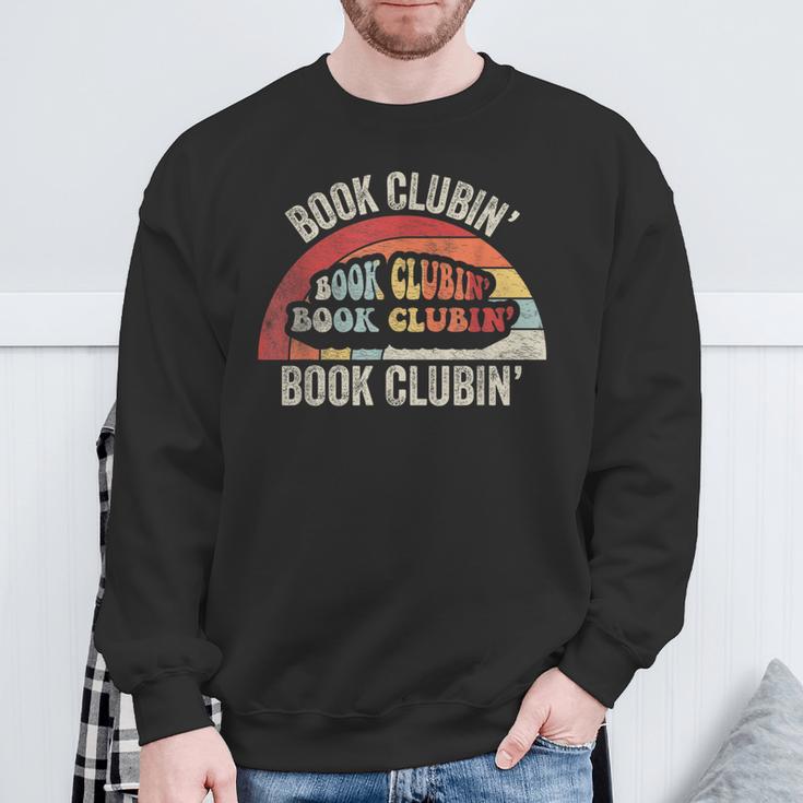 Book Clubin' Retro 70s Style Book Club Reader Graphic Sweatshirt Gifts for Old Men Book Clubin' Retro 70s Style Book Club Reader Graphic Sweatshirt Gifts for Old Men