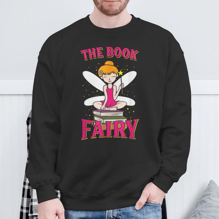 The Book Fairy Reading Teacher Librarian Men Women Sweatshirt Gifts for Old Men