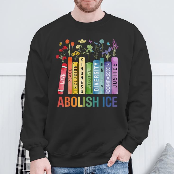 Book Flower Abolish ICE Meme For Women Girl Sweatshirt Gifts for Old Men Book Flower Abolish ICE Meme For Women Girl Sweatshirt Gifts for Old Men