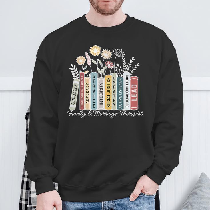 Book Flower Marriage Family Therapist Counseling Therapy Sweatshirt Gifts for Old Men Book Flower Marriage Family Therapist Counseling Therapy Sweatshirt Gifts for Old Men