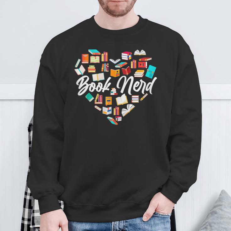 Book Lover Book Nerd Bookworm Bookish Librarian Sweatshirt Gifts for Old Men