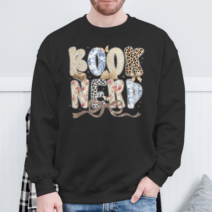 Book Nerd Coquette Bow Booktrovert Reading Lover Bookish Sweatshirt Gifts for Old Men Book Nerd Coquette Bow Booktrovert Reading Lover Bookish Sweatshirt Gifts for Old Men