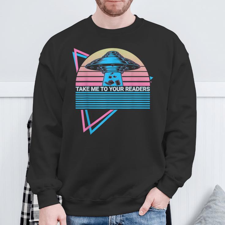 Book Reader Bookworm Take Me To Your Readers Sweatshirt Gifts for Old Men