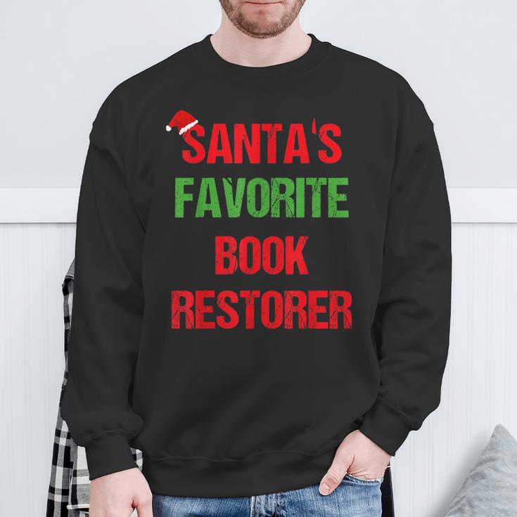 Book Restorer Pajama Christmas Sweatshirt Gifts for Old Men