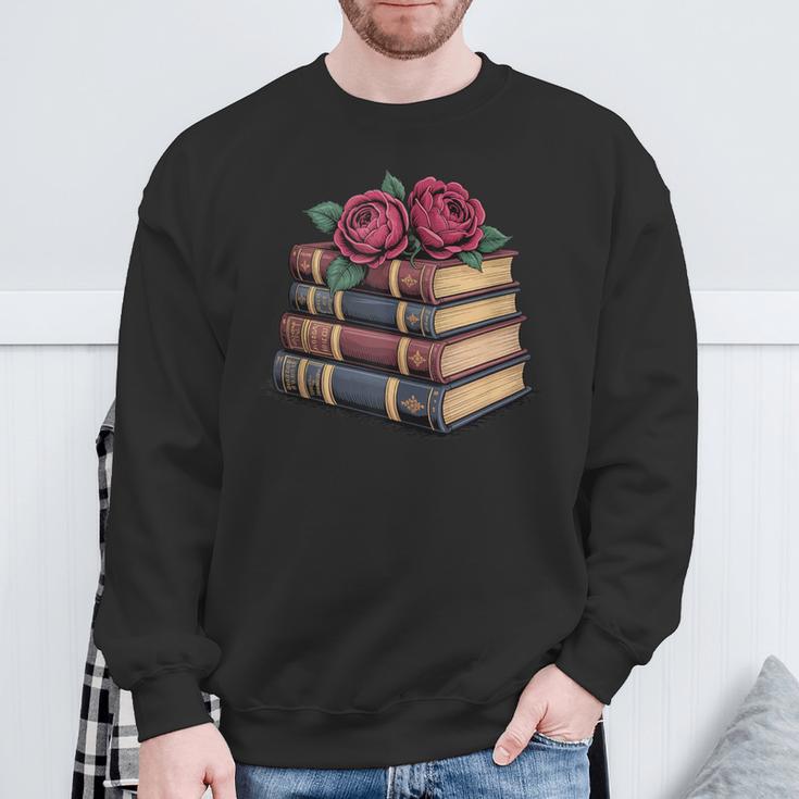 Book Roses SMUT Romance Book Sweatshirt Gifts for Old Men
