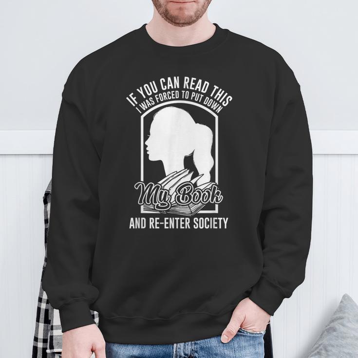 Book Society Library Literature Reading Books Lover Bookworm Sweatshirt Gifts for Old Men