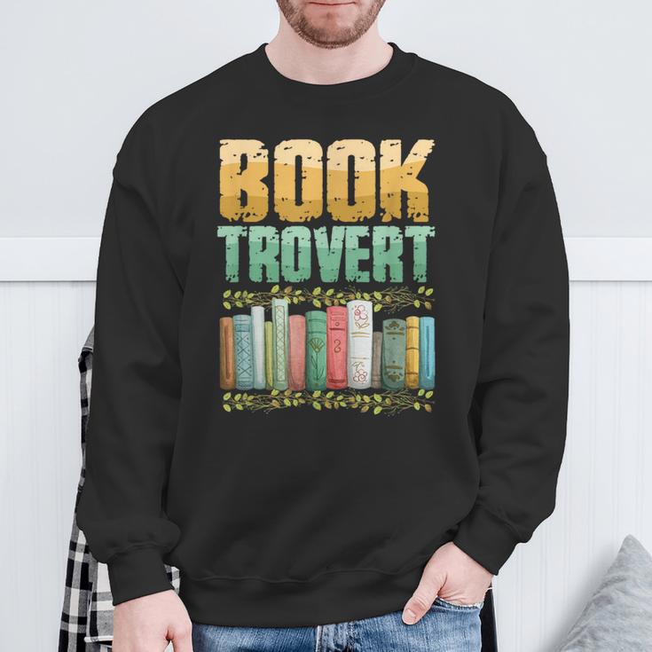 Book Trovert Introvert Reader Sweatshirt Gifts for Old Men Book Trovert Introvert Reader Sweatshirt Gifts for Old Men