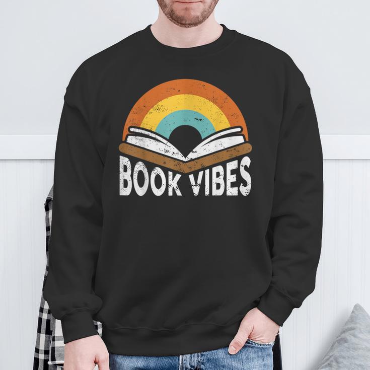 Book Vibes Bookworm Writer Sweatshirt Gifts for Old Men