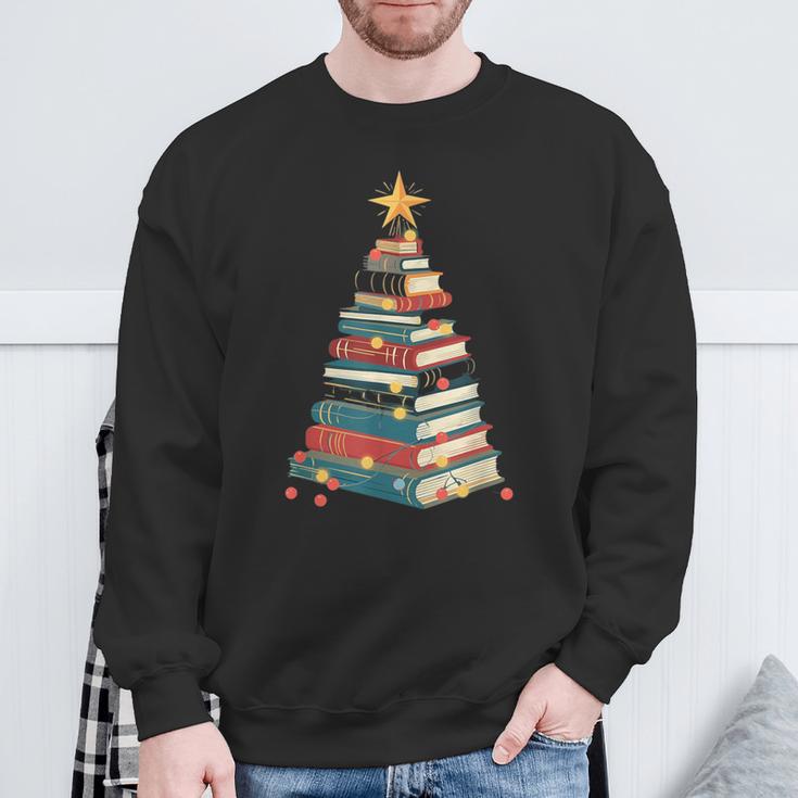 All Booked For Christmas Book Sweatshirt Gifts for Old Men