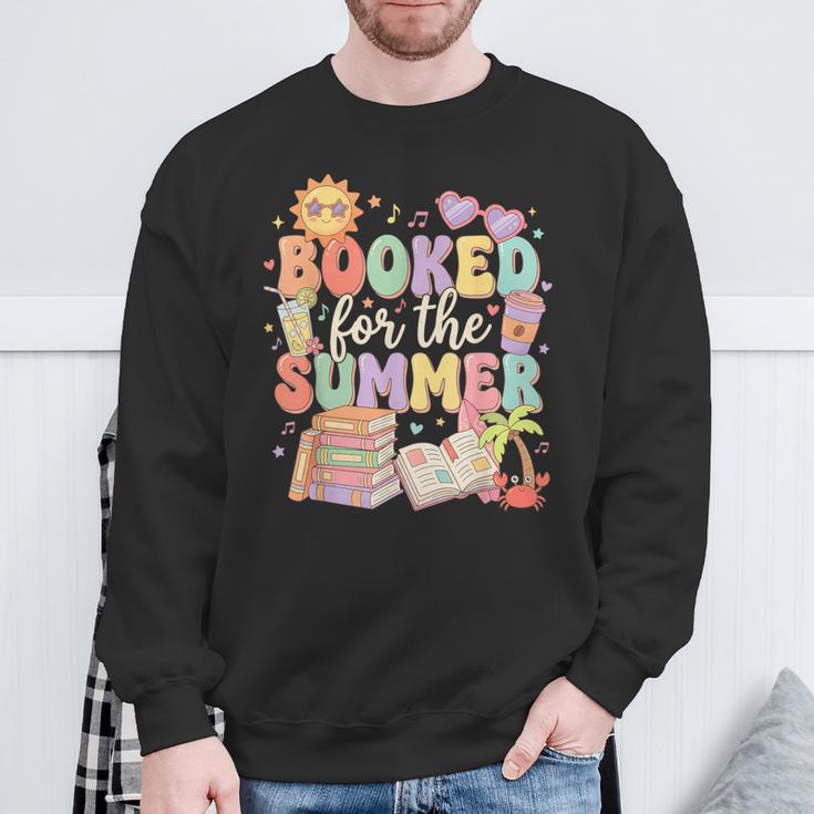 Booked For The Summer Cute Book Reading Women Girls Sweatshirt Gifts for Old Men