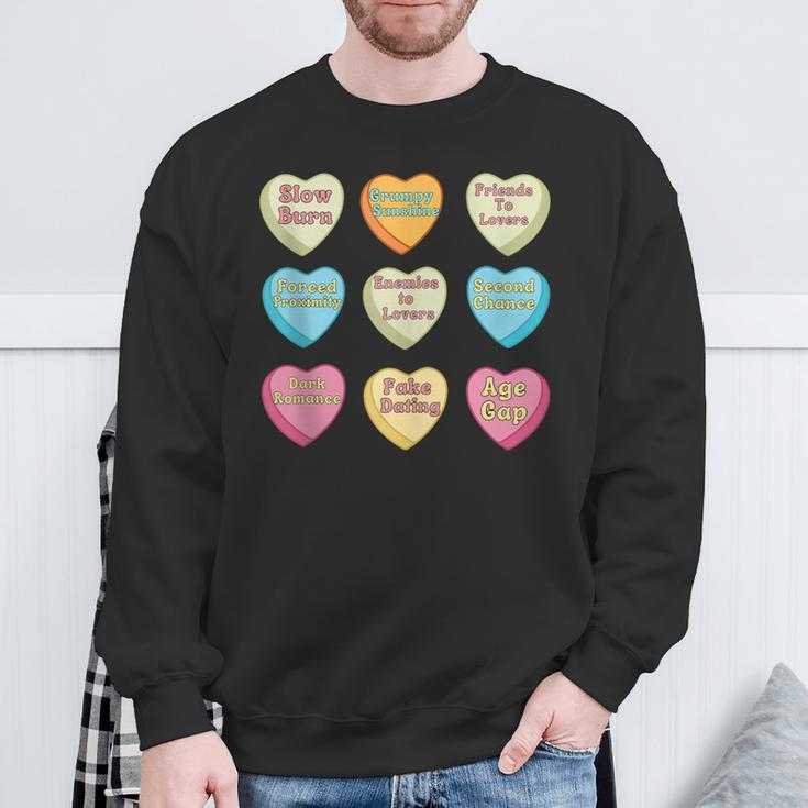 Bookish Romance Tropes Smut Reader Spicy Book Lover Sweatshirt Gifts for Old Men