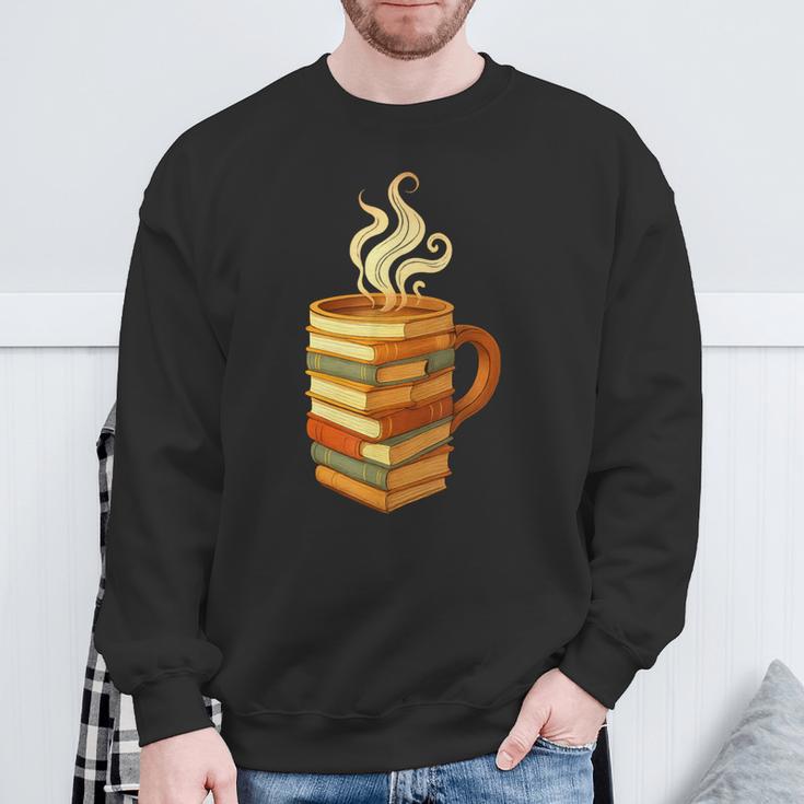 Books Coffee Mug Reading Lover Literary Bibliophile Sweatshirt Gifts for Old Men