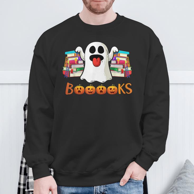 Books Lovers Boo Scary GhostShirt Sweatshirt Gifts for Old Men