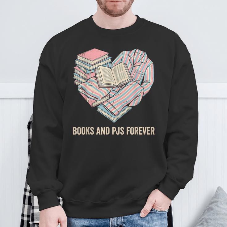 Books And Pajamas Reading Bedtime Sweatshirt Gifts for Old Men