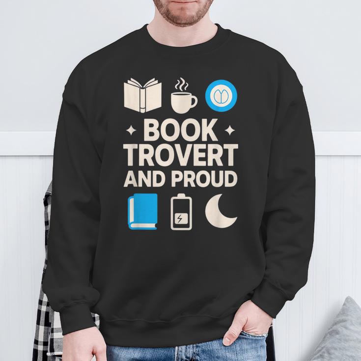Booktrovert Introvert Reader Library Card Coffee Books Sweatshirt Gifts for Old Men Booktrovert Introvert Reader Library Card Coffee Books Sweatshirt Gifts for Old Men