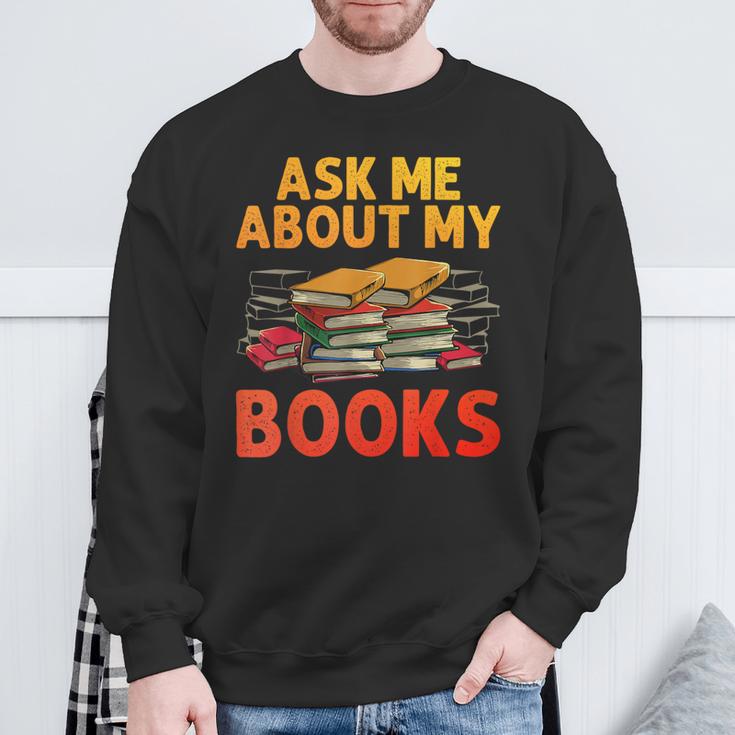 Bookworm Art For Men Women Book Reading Lover Bookish Sweatshirt Gifts for Old Men